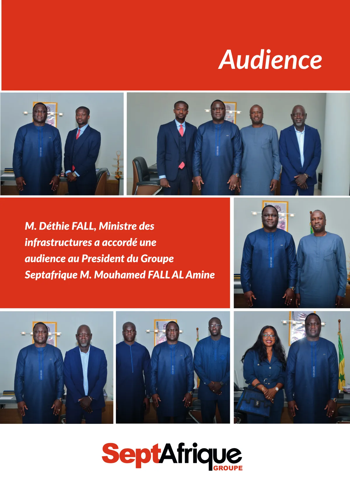 Audience avec Monsieur Déthié Fall, Ministre des Infrastructures